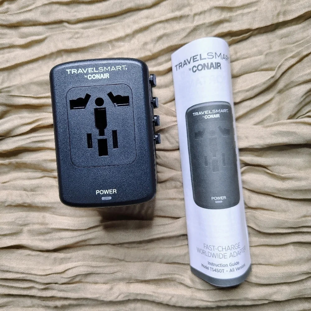 Conair TravelSmart Fast Worldwide Power Adapter 100- 250V
